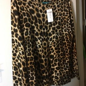 NWT Chico’s cheetah print tunic, medium